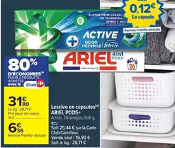 Carrefour Drive ARIEL Lessive en capsules offre