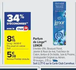 Carrefour Drive LENOR Parfum de Linge offre