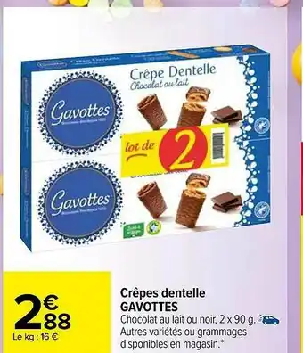 CrĂȘpes Dentelle Gavottes