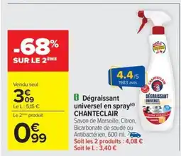 CHANTECLAIR Dégraissant universel en spray
