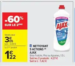 Carrefour Drive AJAX Nettoyant 5 actions offre