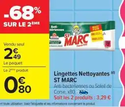 Carrefour Drive ST MARC Lingettes Nettoyantes offre