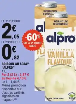 E.Leclerc Boisson au soja alpro offre