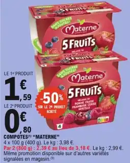 Compotes materne
