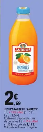 E.Leclerc Jus d'oranges andros offre
