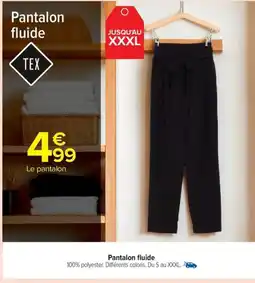 Carrefour Drive Pantalon fluide offre