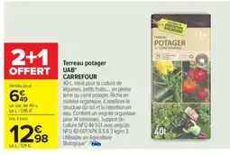 Carrefour Drive Terreau potager offre