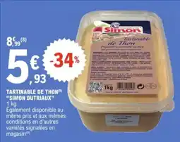 E.Leclerc Tartinable de thon simon dutriaux offre