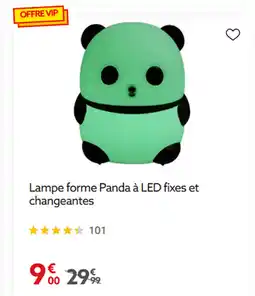 Gifi Lampe forme Panda à LED fixes et changeantes offre