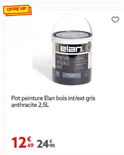 Gifi Pot peinture Elan bois int/ext gris anthracite offre