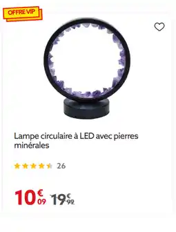 Gifi Lampe circulaire à LED avec pierres minérales offre