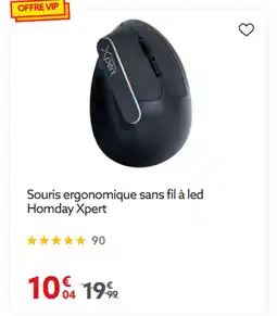Gifi Souris ergonomique sans fil à led Homday Xpert offre