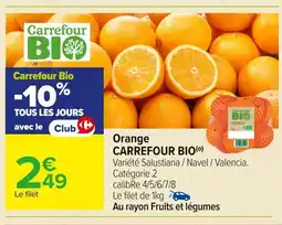 Carrefour CARREFOUR BIO Orange offre
