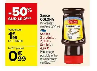 Carrefour Sauce Colona offre
