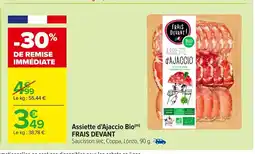 Carrefour FRAIS DEVANT Assiette d'Ajaccio Bio offre
