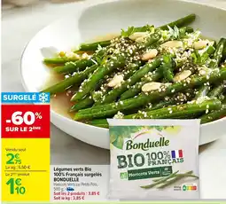Carrefour BONDUELLE Légumes verts Bio 100% Français surgelés offre