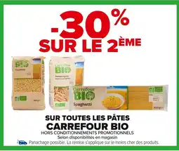 Carrefour CARREFOUR BIO Sur toutes les pates offre