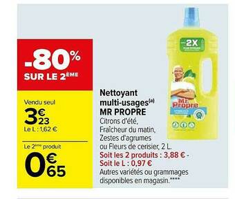 Carrefour Nettoyant Multi-usages Mr Propre offre