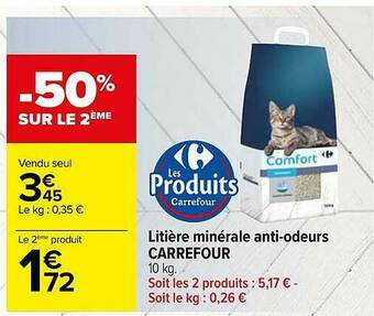 Promo Litiere Compacte Agglomerante Chez E Leclerc