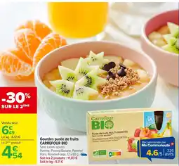 Carrefour CARREFOUR BIO Gourdes purée de fruits offre