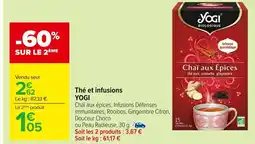Carrefour YOGI Thé et infusions offre