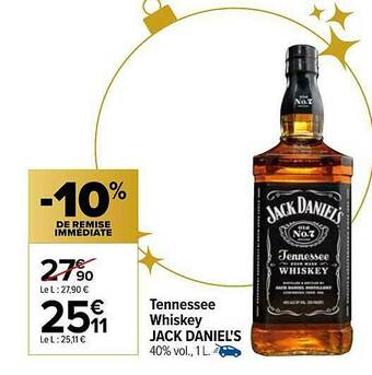 Carrefour Tennessee Whiskey Jack Daniel's offre