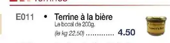 Croque Gel Terrine à la bière offre