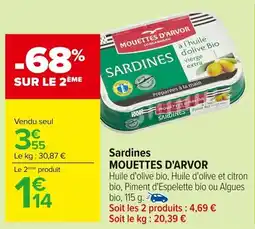 Carrefour MOUETTES D'ARVOR Sardines offre
