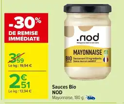 Carrefour NOD Sauces Bio offre