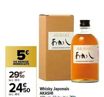 Carrefour Whisky Japonais Akashi offre