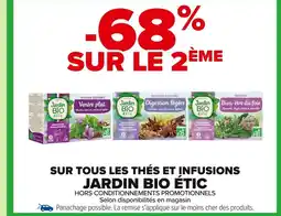 Carrefour JARDIN BIO ÉTIC Sur tous les thés et infusions offre