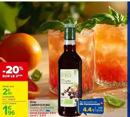 Carrefour CARREFOUR BIO Sirop offre