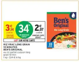 Intermarché BEN'S ORIGINAL Riz vrac long grain 10 minutes offre