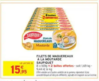 Intermarché SAUPIQUET Filets de maquereaux à la moutarde offre