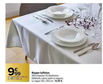 Carrefour Nappe Taffetas offre