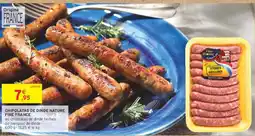 Intermarché Chipolatas de dinde nature fine france offre
