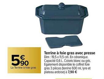 Carrefour Terrine à Foie Gras Avec Presse offre