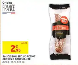 Intermarché Saucisson sec le petiot corrèze gourmande offre