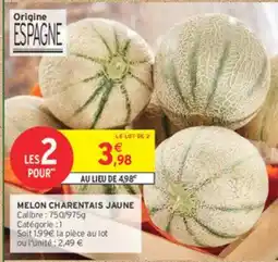 Intermarché Melon charentais jaune offre
