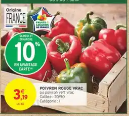 Intermarché Poivron rouge vrac offre
