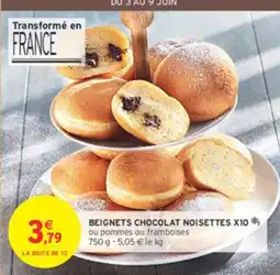 Intermarché Beignets chocolat noisettes x10 offre