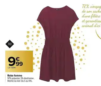 Carrefour Robe Femme Tex offre