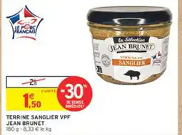 Intermarché JEAN BRUNET Terrine sanglier vpf offre