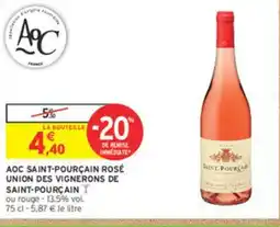 Intermarché Aoc saint-pourçain rosé union des vignerons de saint-pourçain offre