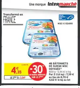 Intermarché ODYSSÉE 48 batonnets de surimi msc offre