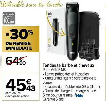 Carrefour Tondeuse Barbe Et Cheveux offre