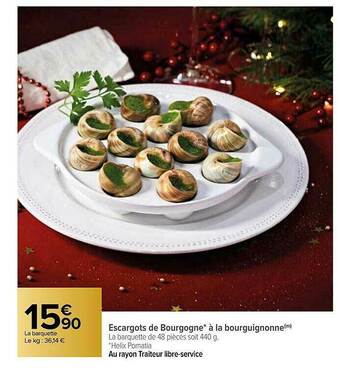 Carrefour Escargots De Bourgogne à La Bourguignonne offre