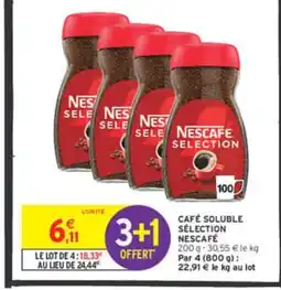 Intermarché NESCAFÉ Café soluble sélection offre