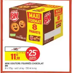 Intermarché BN Mini gouters fourrés chocolat offre