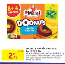Intermarché ST MICHEL Doonuts nappes chocolat offre
